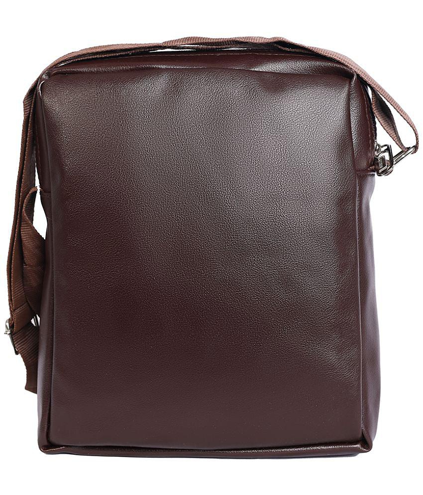 Luxurious Men krishiv - Brown Textured Messenger Bag - Brown 2025 at ShopCircuit | ONDC