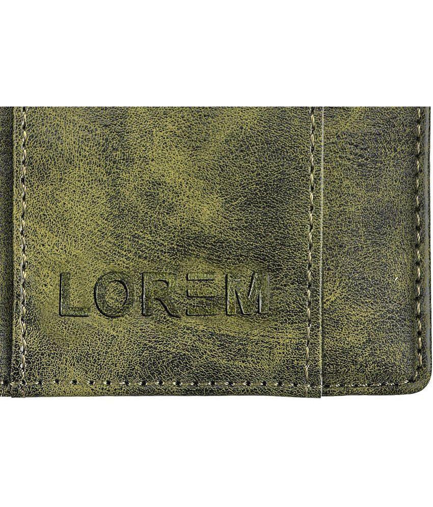 Trendy Men Lorem - Green Faux Leather Men's Two Fold Wallet ( Pack of 1 ) - Green 2025 at ShopCi