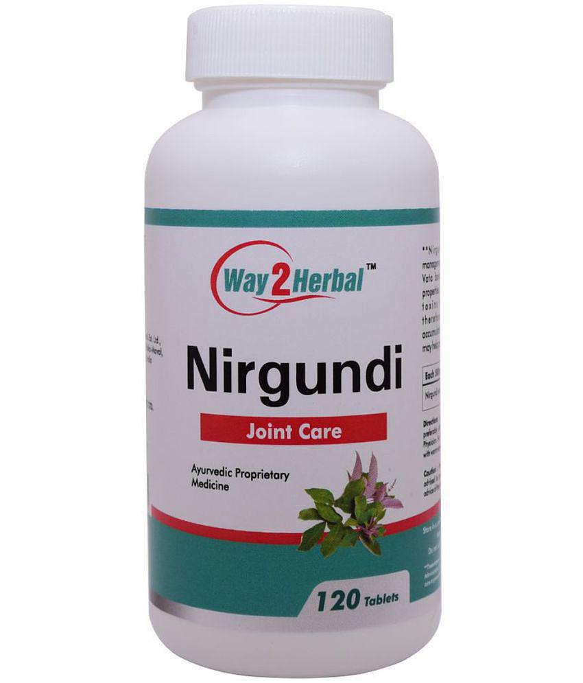 Way2Herbal Nirgundi Tablet 120 no.s Pack Of 1