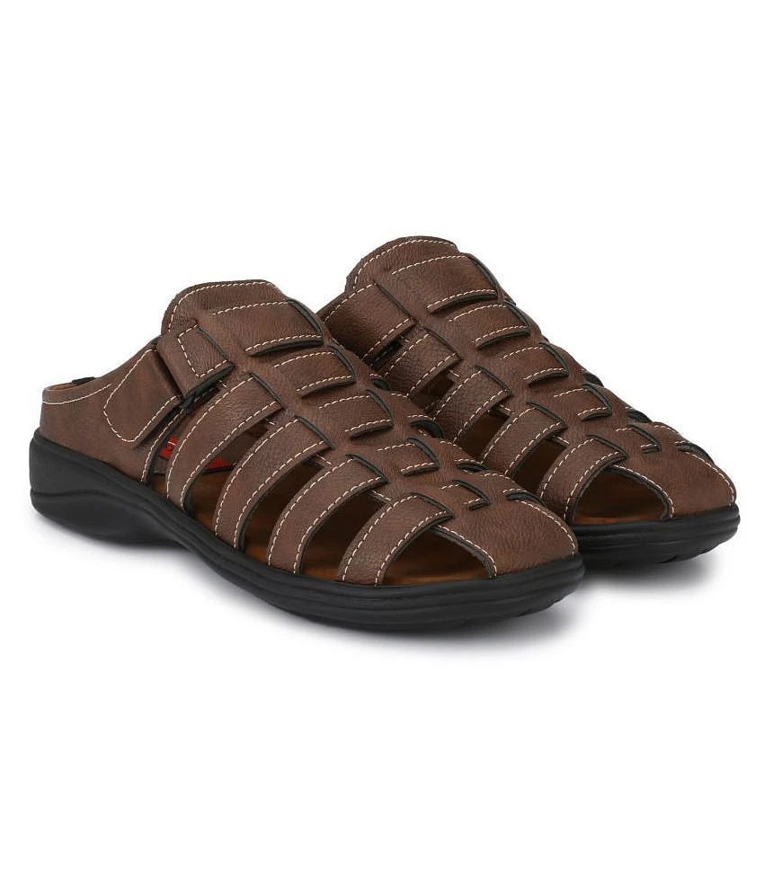 Latest Women Fashion Victim Brown Synthetic Leather Sandals - None 2025 at ShopCircuit | ONDC