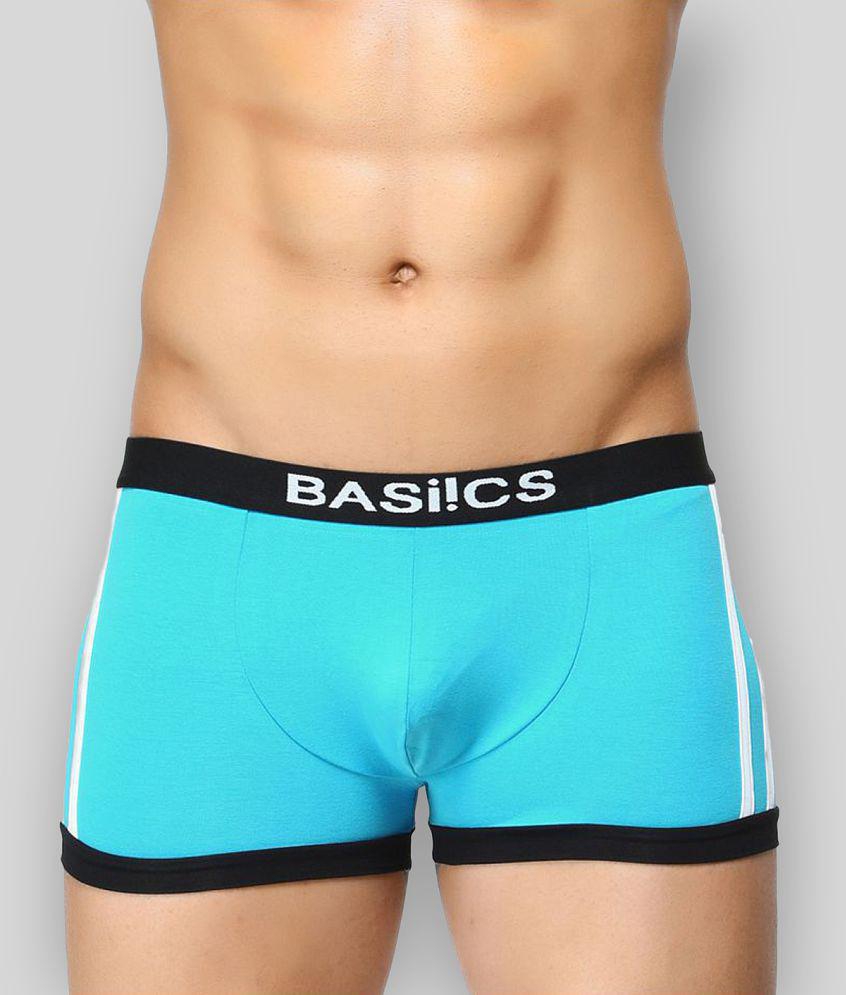 Affordable Men BASIICS By La Intimo - Black Cotton Mens Trunks ( Pack of 1 ) - L 2025 at ShopCir