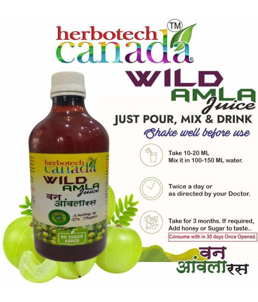 Herbotech Canada WILD AMLA JUICE NATURAL SOURCE OF VIT C, healthy Hair & Skin, Detox juice for weight loss I NO ADDED SUGAR