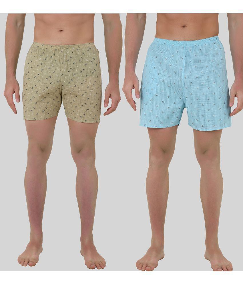 Forbro - Multicolor Forbro Cotton Blend Men's Boxer- ( Pack of 2 ) - None