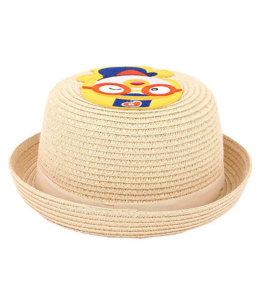 Buy Online Garg Store Zacharias Boy's Kids Straw Hat (Pack of 1) (AA-002_Beige) - None