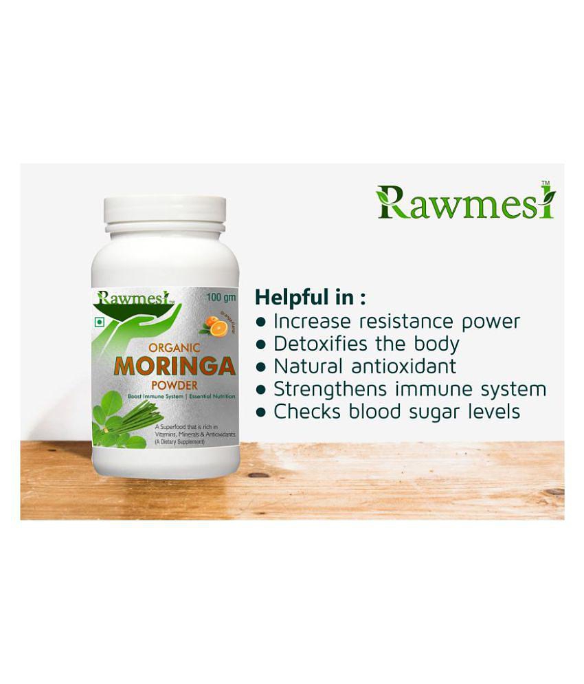 rawmest Moringa Powder Anti-Ageing & Supports Healthy Skin 300 gm Orange Multivitamins Powder