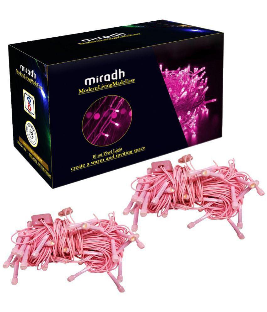 MIRADH - Pink 10Mtr String Light (Pack of 2) - Pink