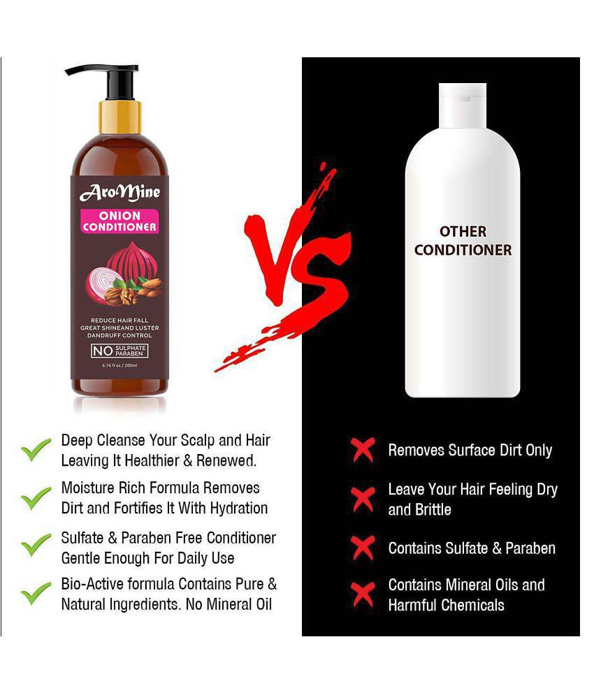 Aromine Red Onion Conditioner For Healthy & Shiny Hair Instant Conditioners 200 mL