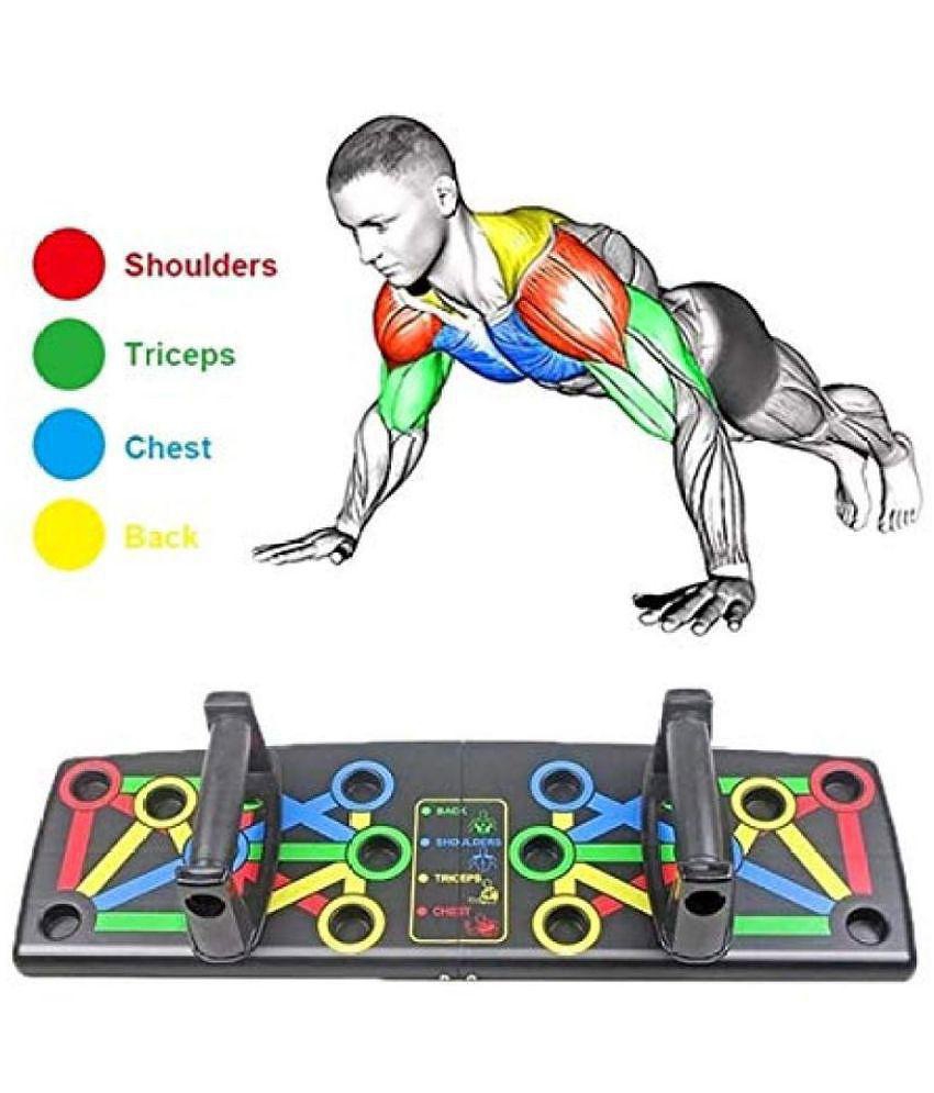 ODDISH Push Up Board -with 14-in-one Muscle Toning System, Multifunctional Colour Coded Foldable Push up Board for Body Muscle - Multi Color