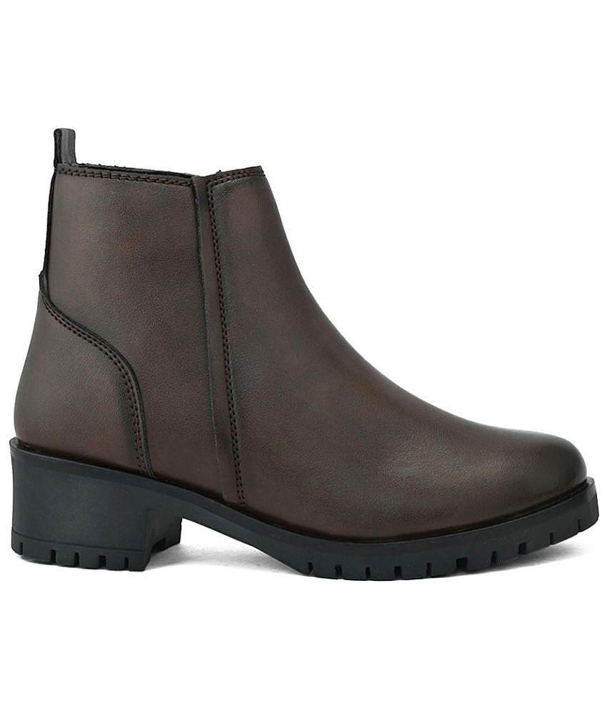 Chic Women Fentacia - Brown Women's Ankle Length Boots - None 2025 at ShopCircuit | ONDC