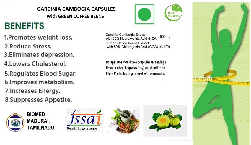 BioMed GARCINIA CAMBOGIA WITH GREEN COFFEE BEENS Capsules 90 gm Unflavoured