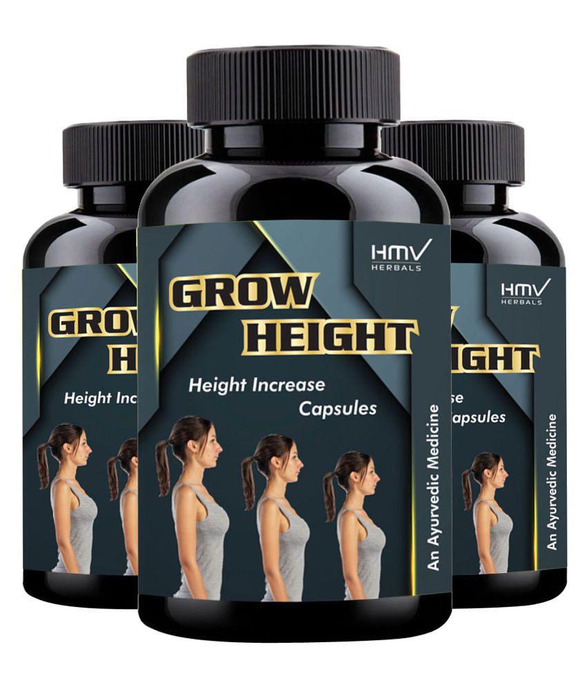 HMV Herbals Grow Height Herbal Height Growth Capsule 90 no.s Pack of 3