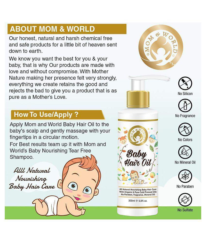 Mom & World Baby Hair Oil - 200ml