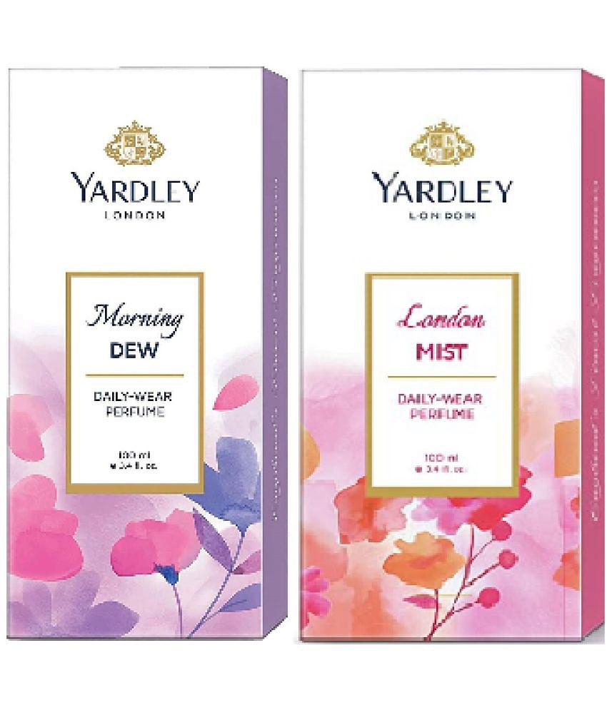 YARDLEY LONDON  1 MORNING DEW PERFUME 100 ML ,1 LONDON MIST PERFUME , 100 ML ,PACK OF 2 .