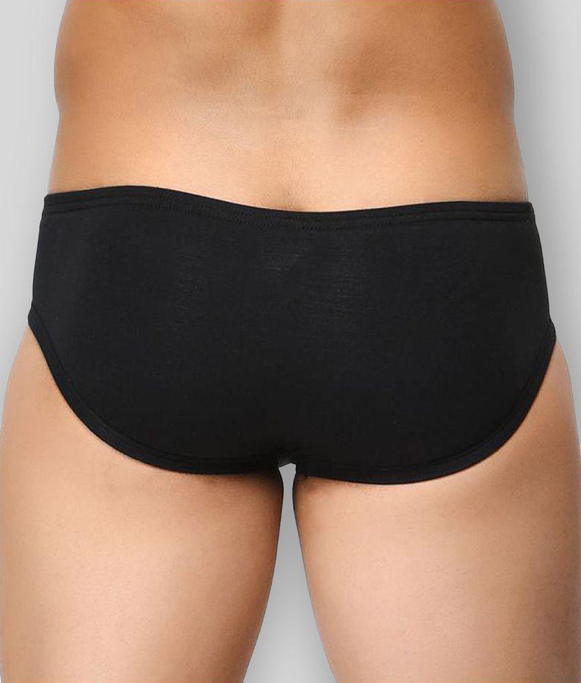 Exclusive Men BASIICS By La Intimo - Black Cotton Men's Briefs ( Pack of 1 ) - XL 2025 at ShopCi