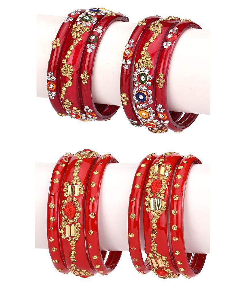 Chic Men Somil Designer And Attractive Wedding Fancy Glass Bangle Set For Party, Marriage, Funct