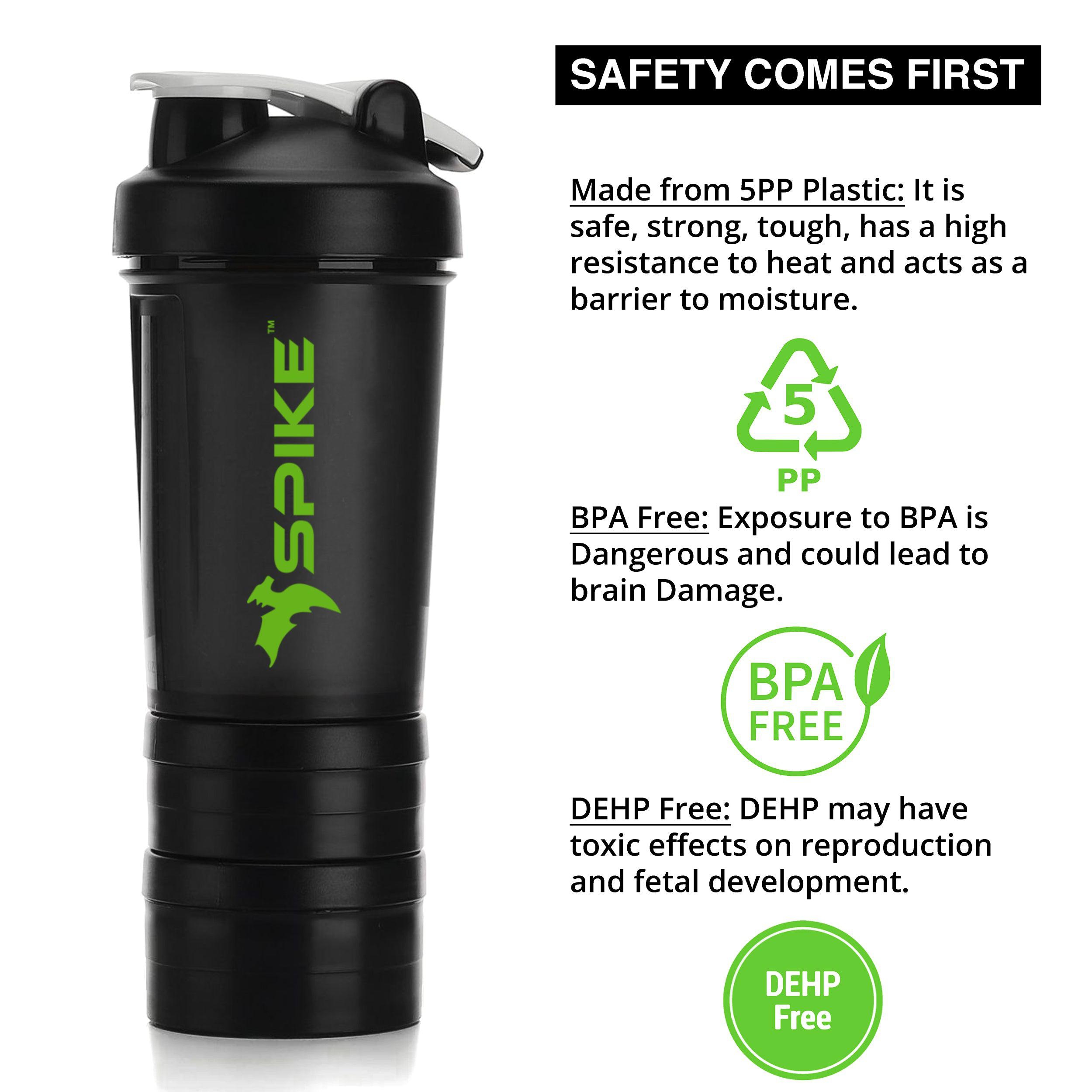 Spike Pro Protein Shaker Black