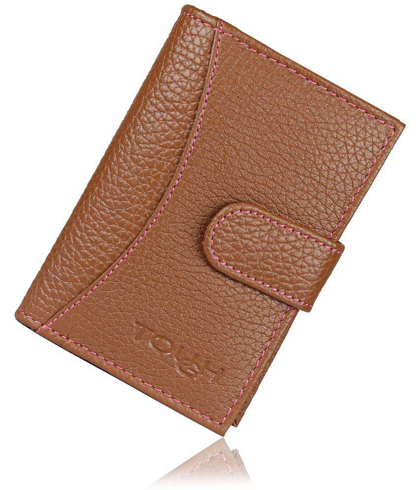Premium Men Tough - Leather Card Holder ( Pack of 1 ) - Brown 2025 at ShopCircuit | ONDC