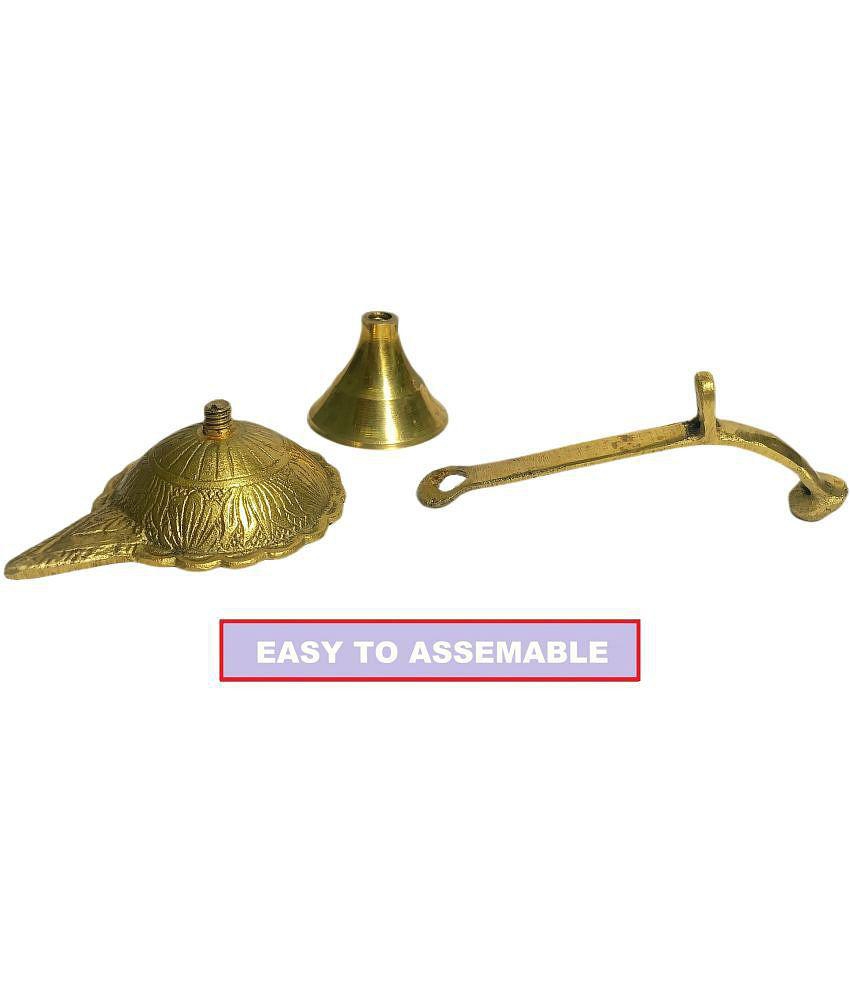 A & H ENTERPRISES - Aarti Diya Pital Diya Handle 1 Pieces ( Pack of 1 )