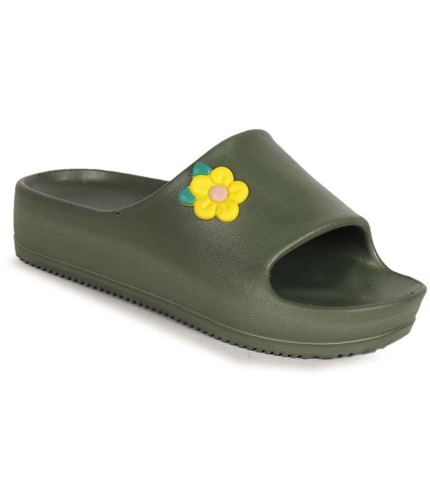 Aadi Olive Womens Slide Flip Flop - None