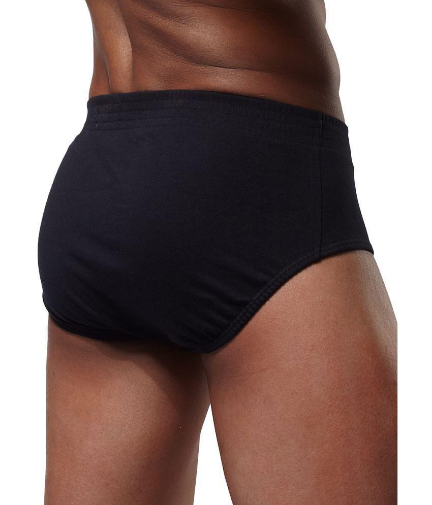 Stylish Men Omtex - Black Cotton Mens Briefs ( Pack of 1 ) - XS 2025 at ShopCircuit | ONDC