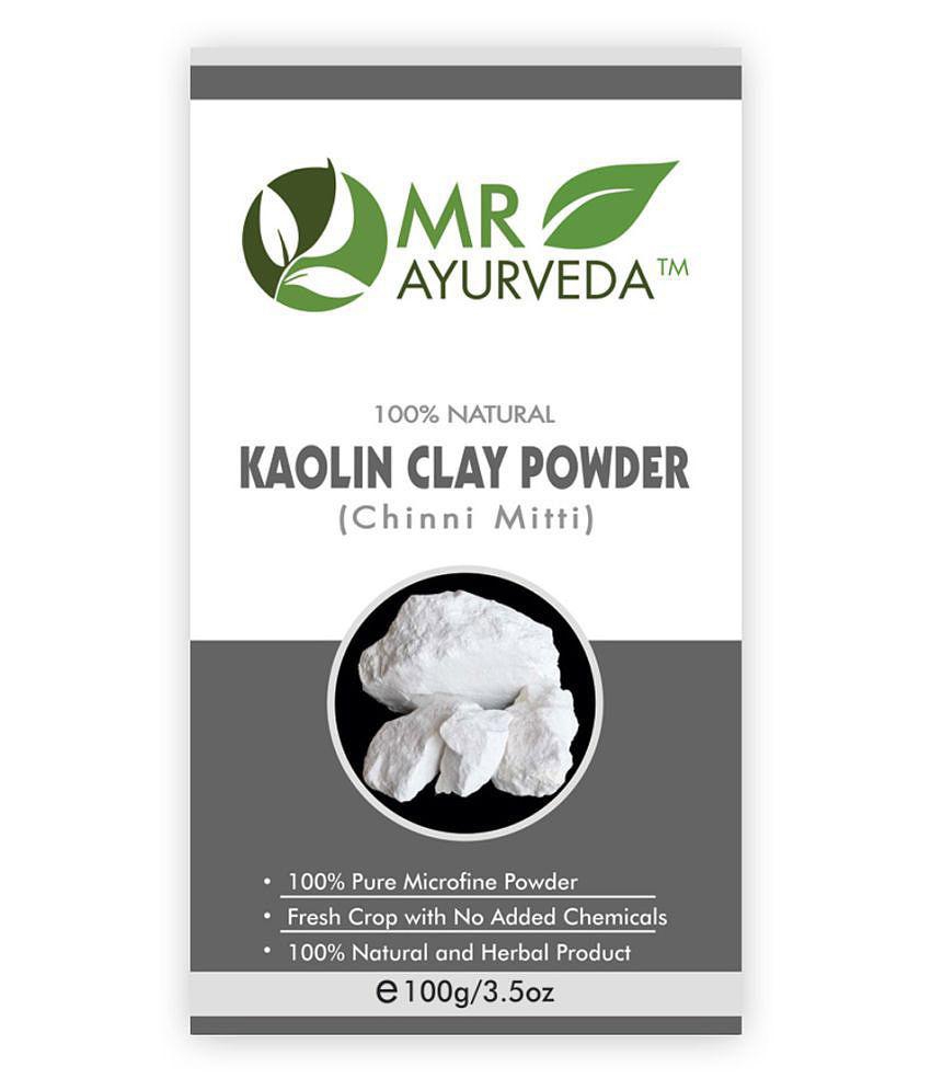 MR Ayurveda 100% Organic Kaolin Clay Powder Face Pack Masks 100 gm