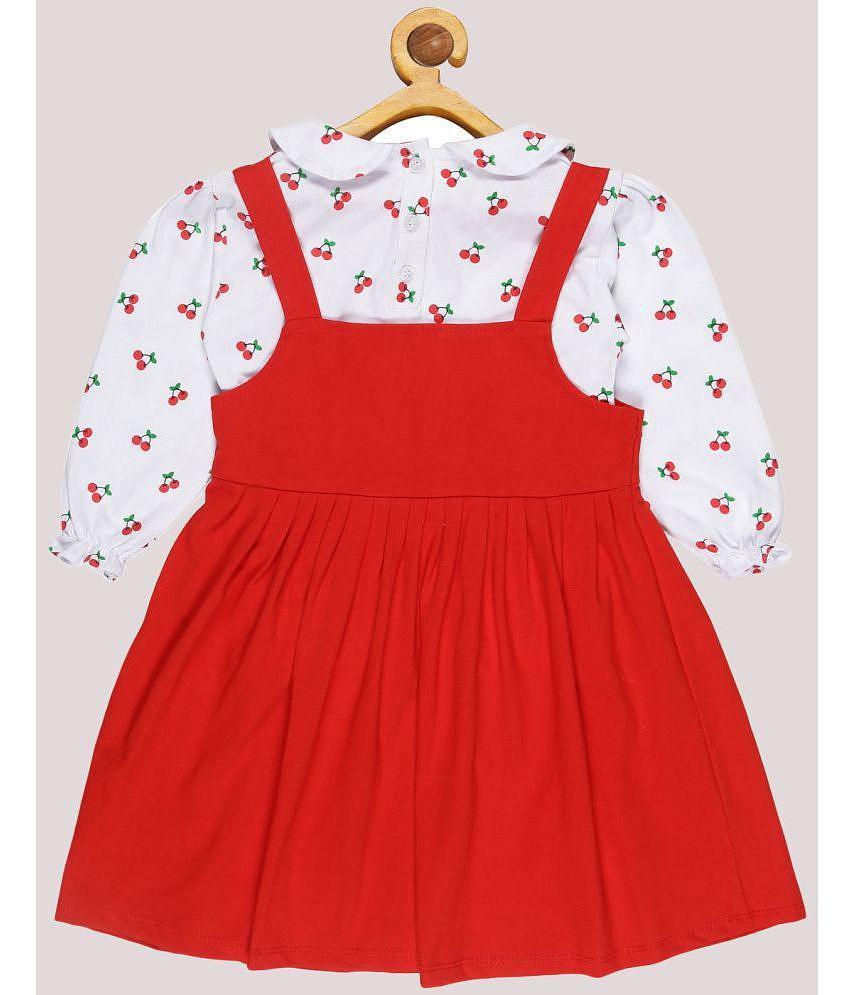 Exclusive Women Babeezworld - Red Cotton Girls Dungarees ( Pack of 1 ) - None 2025 at ShopCircui