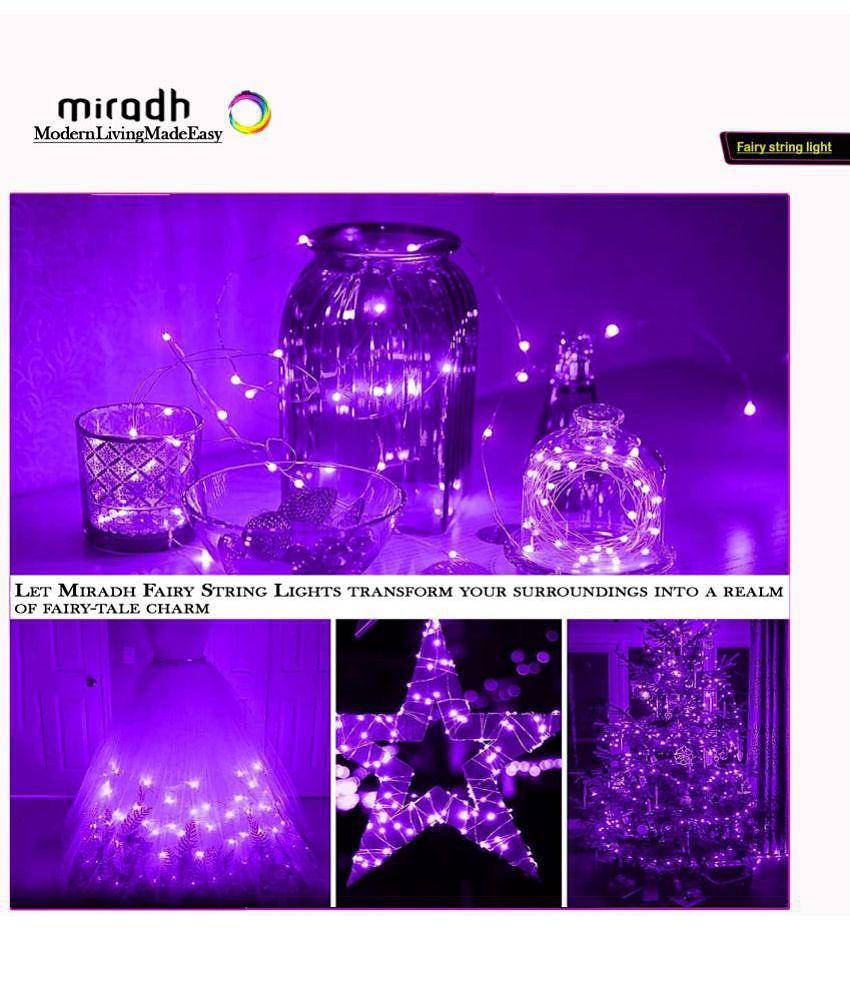 MIRADH - Purple 3Mtr String Light ( Pack of 3 ) - Purple