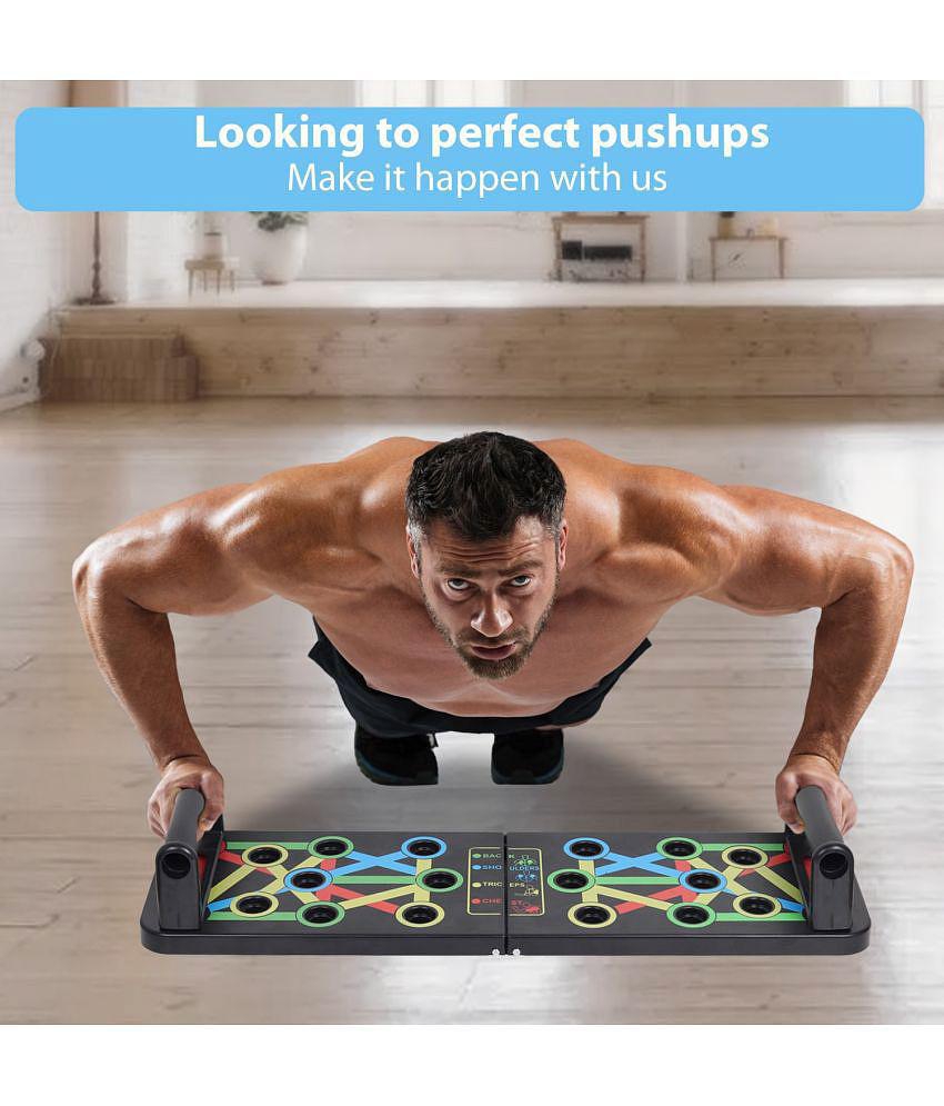 ODDISH Push Up Board -with 14-in-one Muscle Toning System, Multifunctional Colour Coded Foldable Push up Board for Body Muscle Training - Multi Color