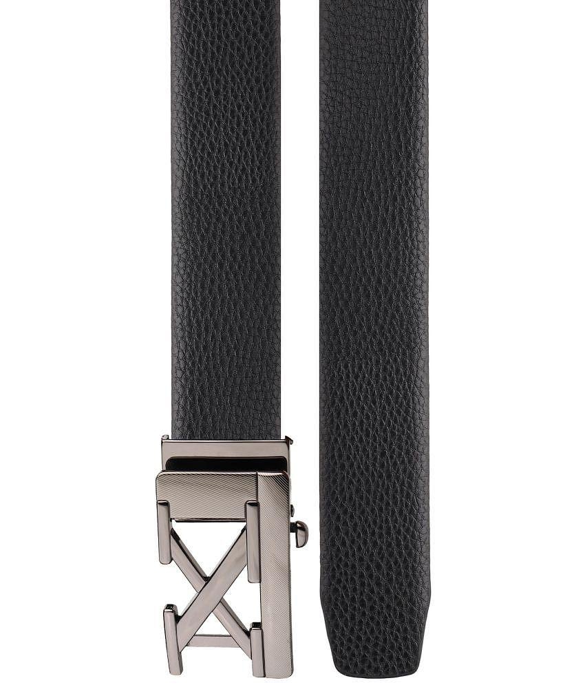 Top Men Zacharias - Black Leather Men's Casual Belt ( Pack of 1 ) - None 2025 at ShopCircuit | O