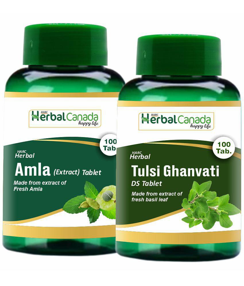 Herbal Canada Amla(100Tab) + Tulsi(100Tab) Tablet 200 no.s Pack Of 2