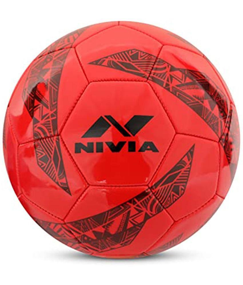 Nivia - Red Rubber Football ( Pack of 1 ) - 5