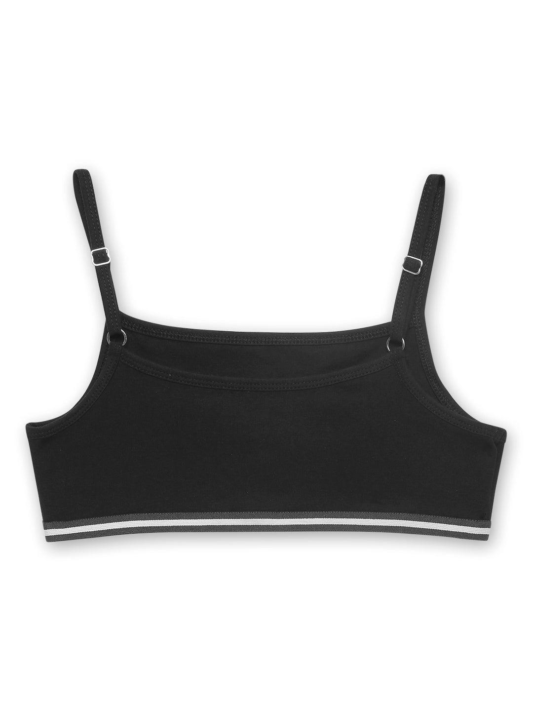 Girls Beginners Bra_ Black Combo-11-12 Years