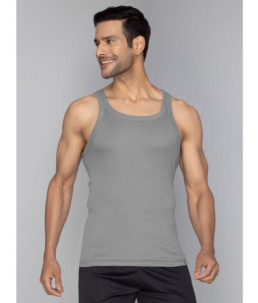 XYXX - Grey Cotton Men's Vest ( Pack of 1 ) - None