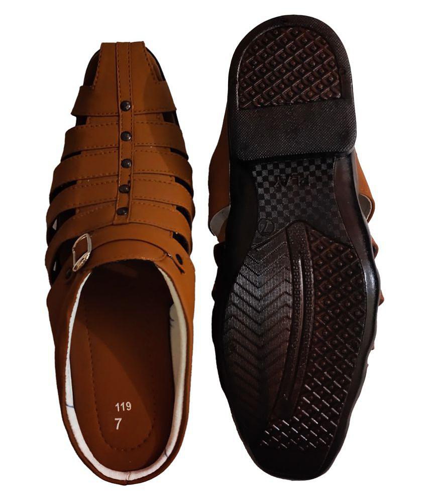 Elegant Men RAGE GAZE - Beige  Men's Sandals - 5 2025 at ShopCircuit | ONDC