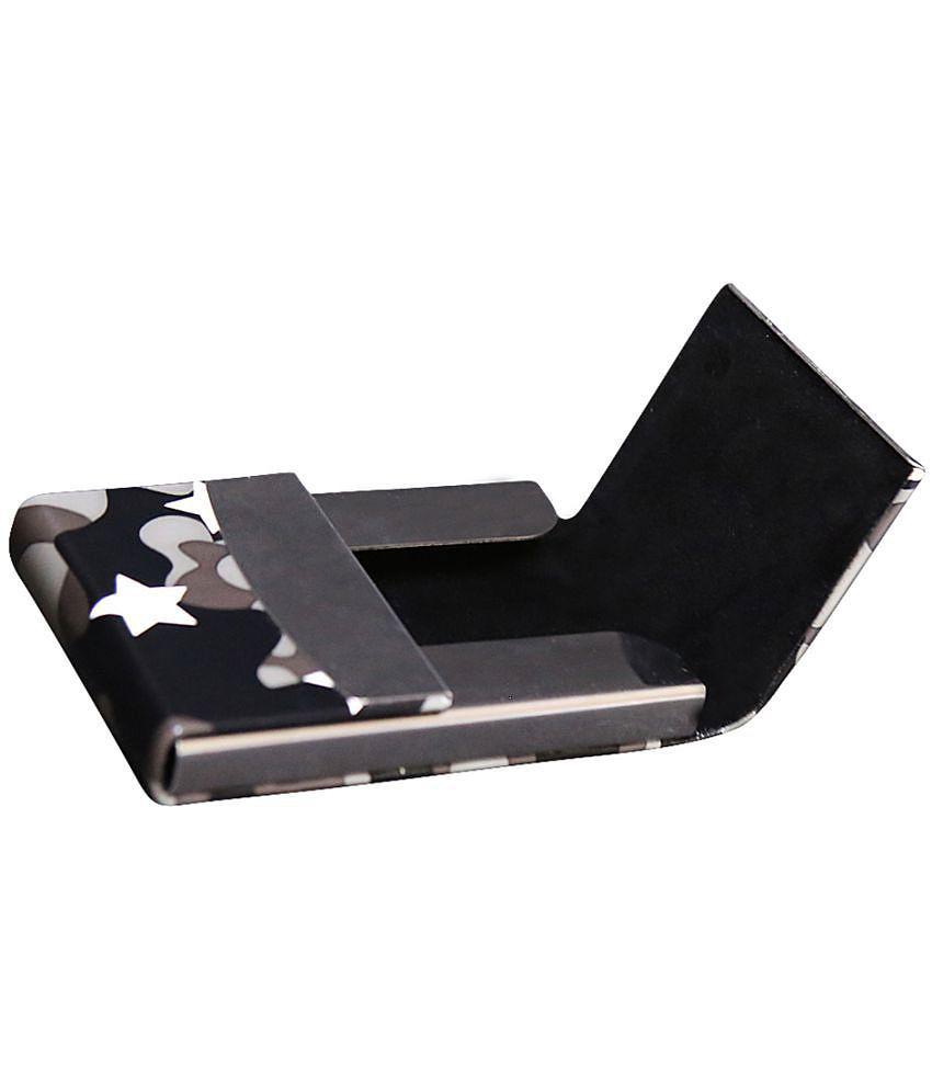 Trendy Men Style 98 Black Steel RFID Protected Card Holder For Men & Women - Black 2025 at ShopC