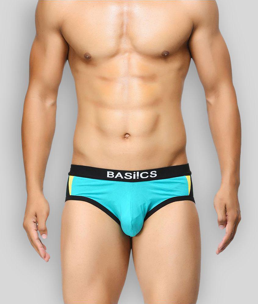 Latest Men BASIICS By La Intimo - Blue Cotton Mens Briefs ( Pack of 1 ) - XL 2025 at ShopCircuit