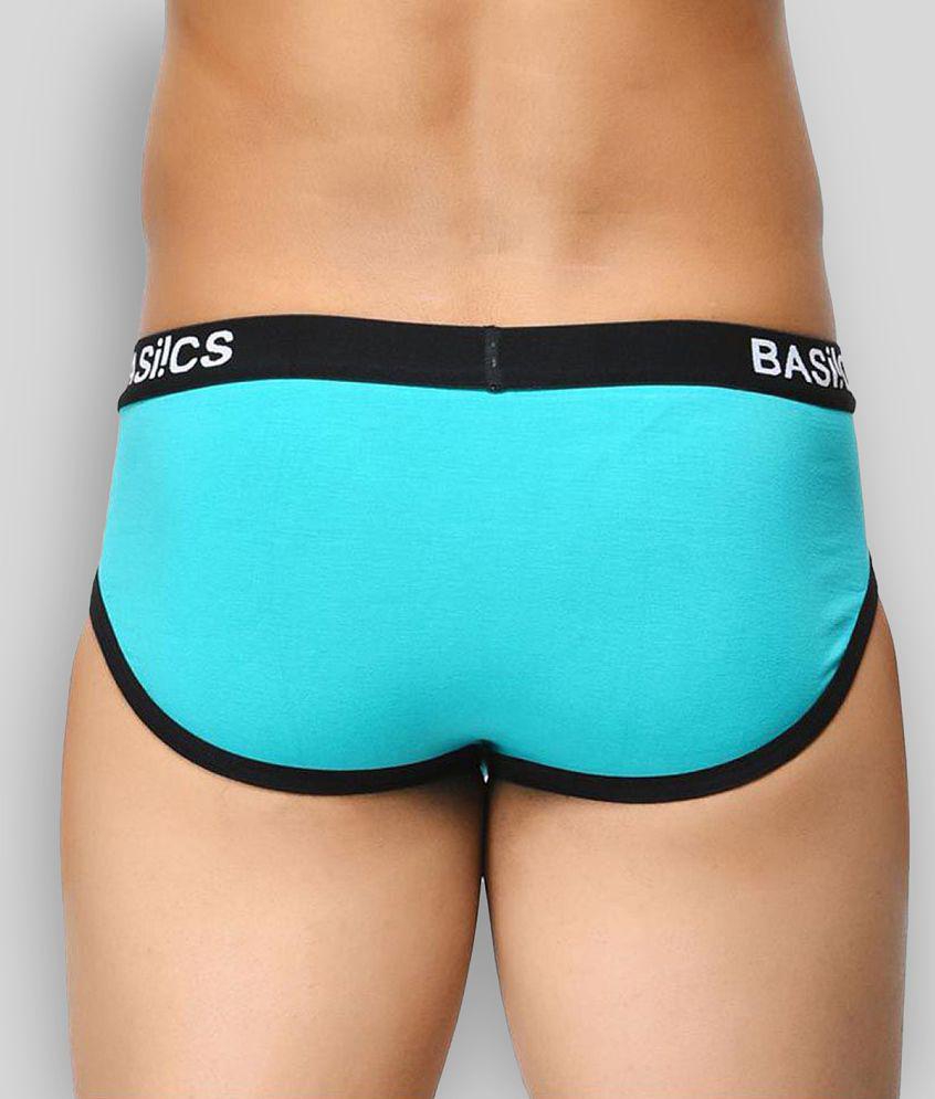 Latest Men BASIICS By La Intimo - Blue Cotton Mens Briefs ( Pack of 1 ) - XL 2025 at ShopCircuit