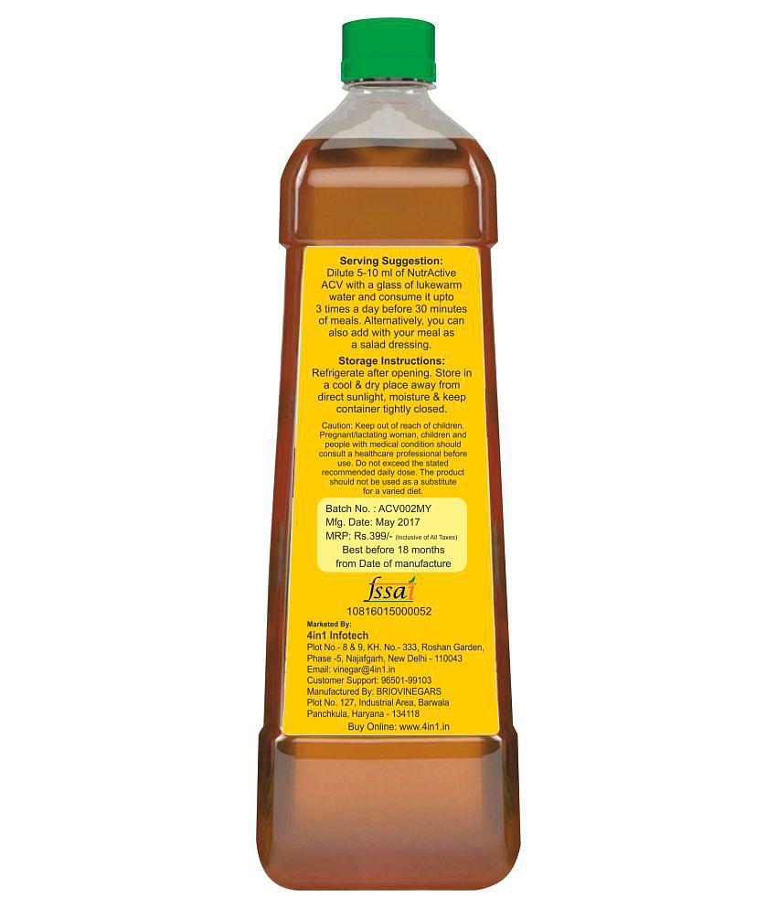 NutrActive Apple Cider Vinegar 500 ml Fruit