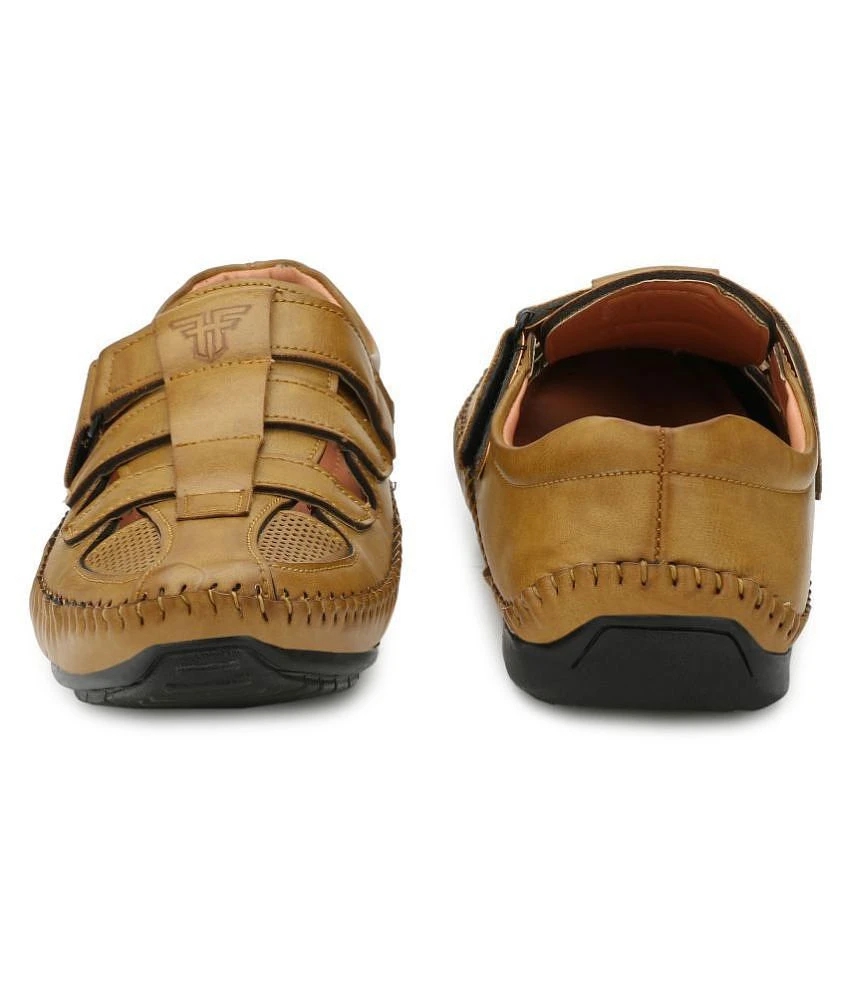 New Men Fashion Victim Beige Synthetic Leather Sandals - 7 2025 at ShopCircuit | ONDC