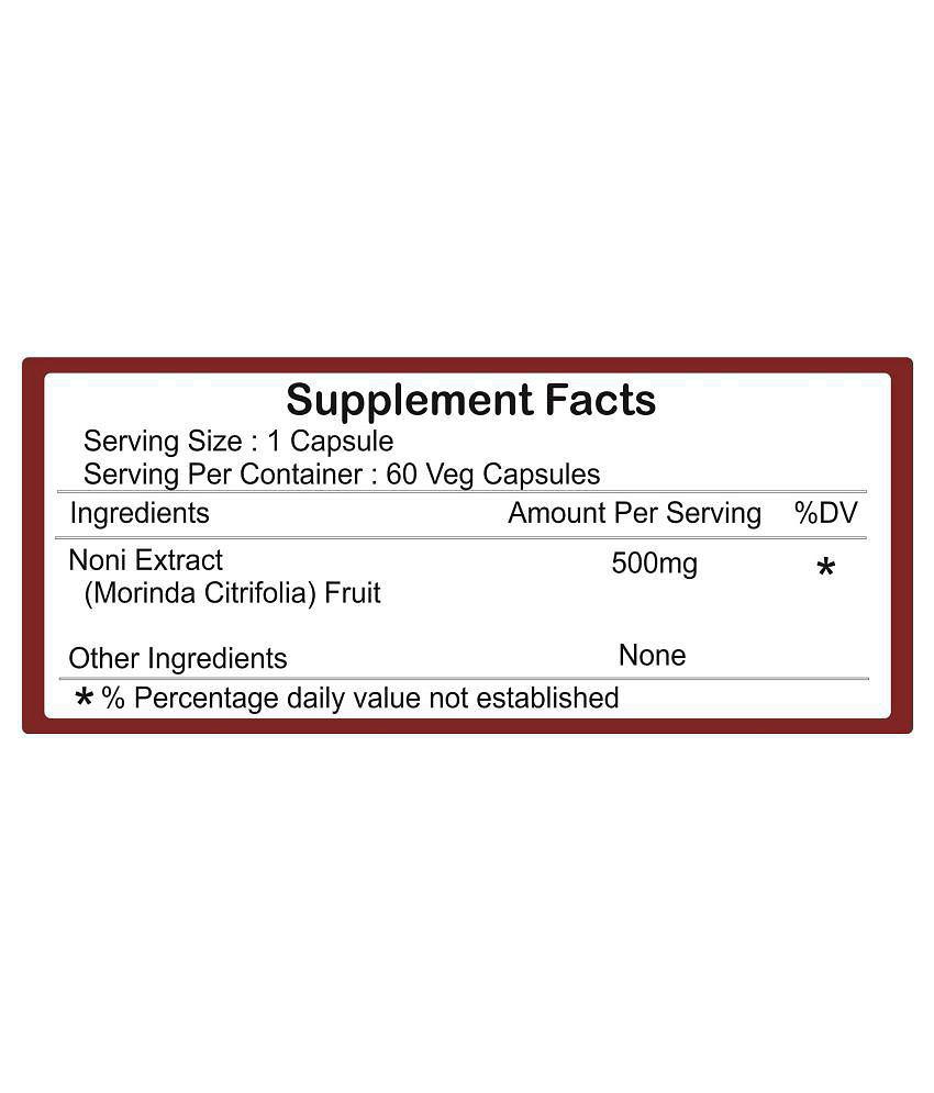 Biotic Noni Extract 500mg Capsule 60 no.s