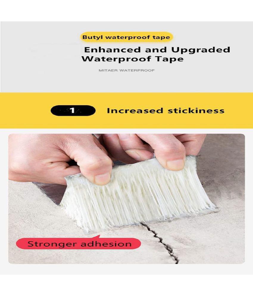 Leakage Repair Waterproof Tape for Pipe Leakage Roof Water Leakage Solution Alum - Silver Single Sided Duct Tape ( Pack of 1 )