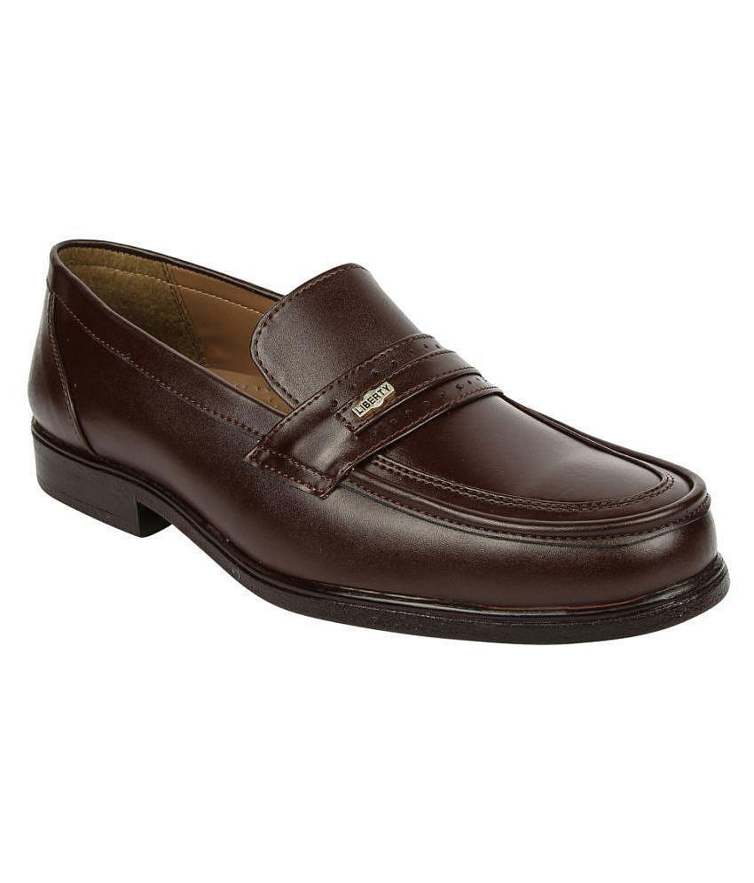 Premium Men Fortune By Liberty - Brown Men's Slip On Formal Shoes - None 2025 at ShopCircuit | O