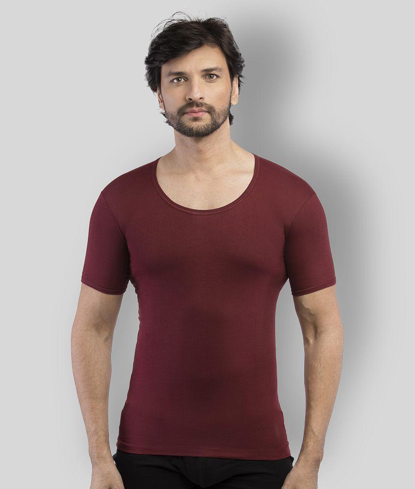 VIP - Maroon Cotton Blend Mens Vest  ( Pack of 4 ) - 95