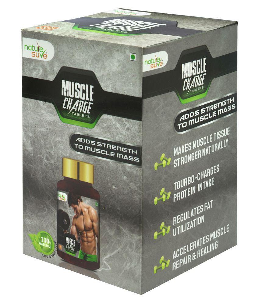 Nature Sure Muscle Charge Tablets for Strength & Protein Absorption - 1 Pack (60 Tablets)