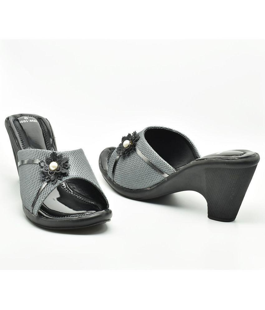 Dream Makers - Black Women's Slip On Heels - None