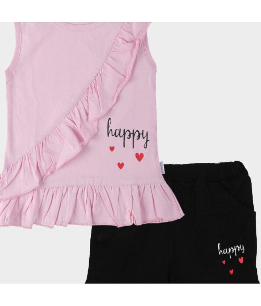 Latest Men CATCUB - Pink Cotton Girls Top With Shorts ( Pack of 1 ) - None 2025 at ShopCircuit |