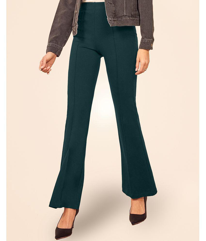 Stylish Men Addyvero - Green Cotton Blend Straight Women''s Casual Pants ( Pack of 1 ) - 34 2025