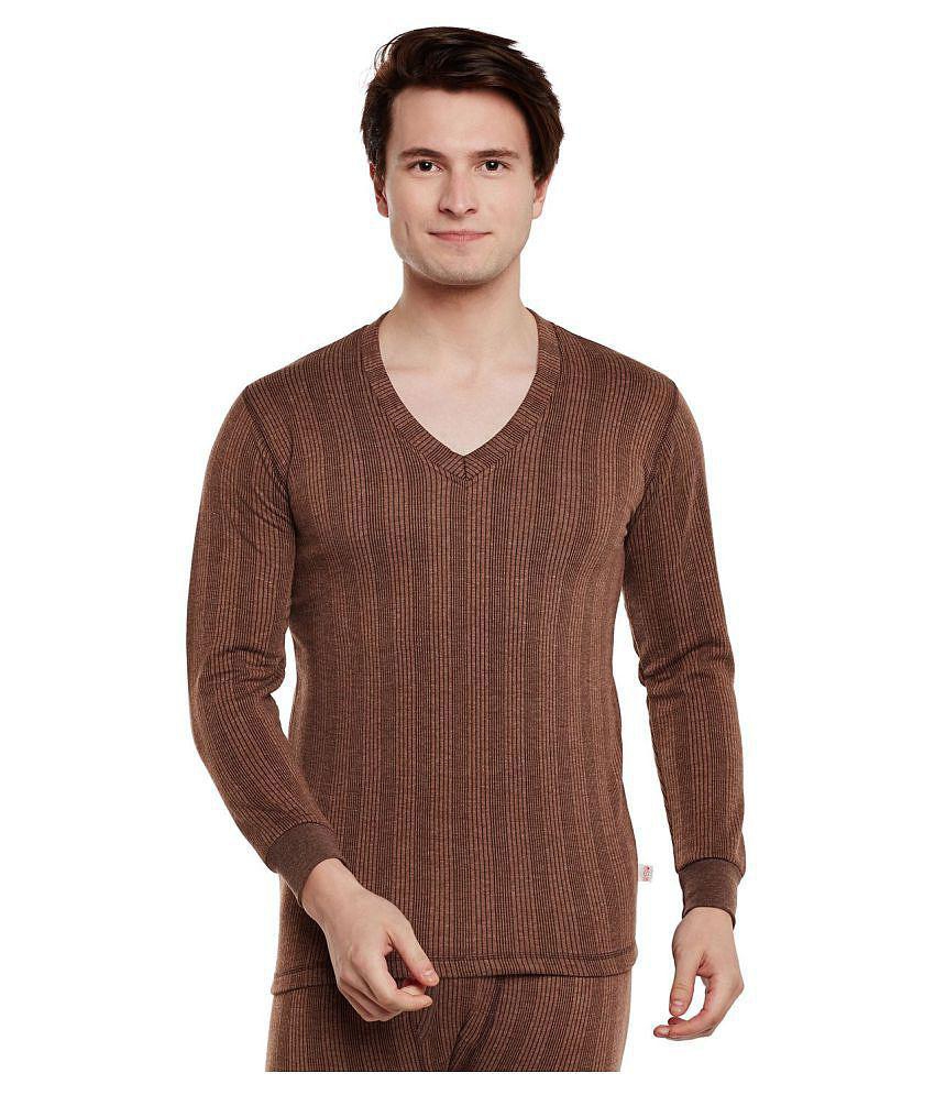 Vimal Jonney - Brown Cotton Blend Men's Thermal Tops ( Pack of 1 ) - None