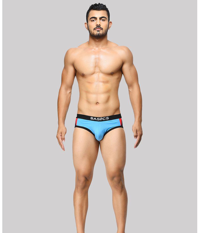 Modern Men BASIICS By La Intimo - Blue BCSBR07 Spandex Men's Briefs ( Pack of 1 ) - None 2025 at