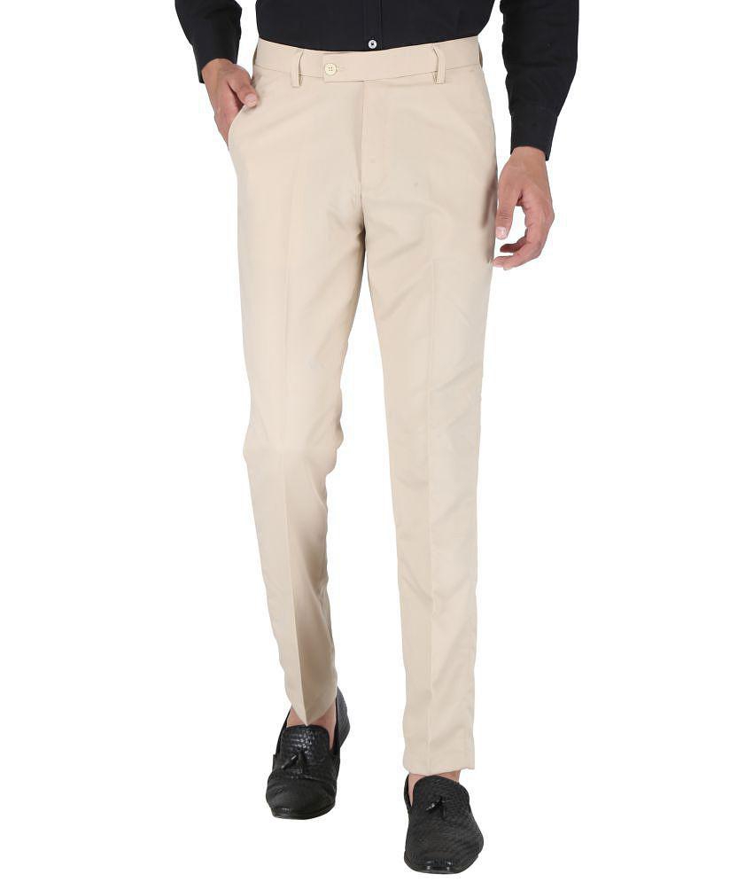 Playerz - Multicolor Polycotton Slim - Fit Men's Formal Pants ( Pack of 2 ) - None
